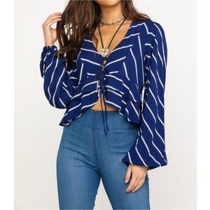 Free People Samifran Peplum Cropped Top